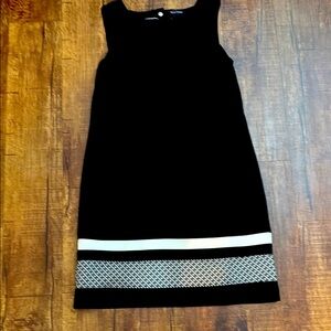 White House Black Market Black and White Sheath Mini Dress
